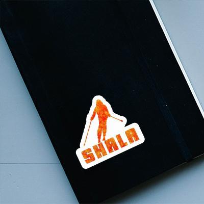 Skier Sticker Shala Laptop Image