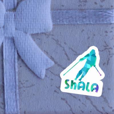 Shala Aufkleber Skifahrerin Gift package Image