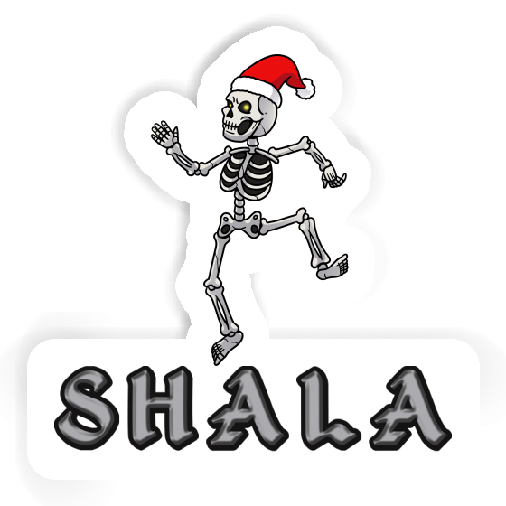 Sticker Shala Christmas Skeleton Gift package Image