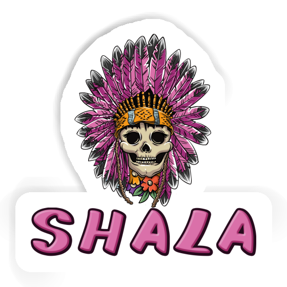 Shala Sticker Womens Skull Notebook Image