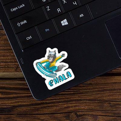 Snowboarder Sticker Shala Laptop Image