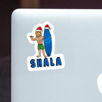 Shala Autocollant Surfeur de Noël Laptop Image