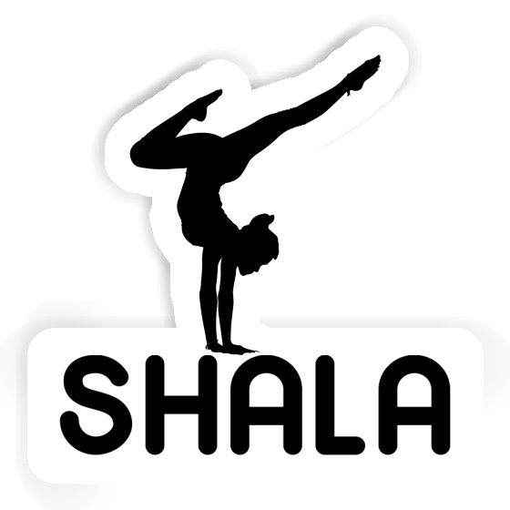 Sticker Yoga Woman Shala Laptop Image