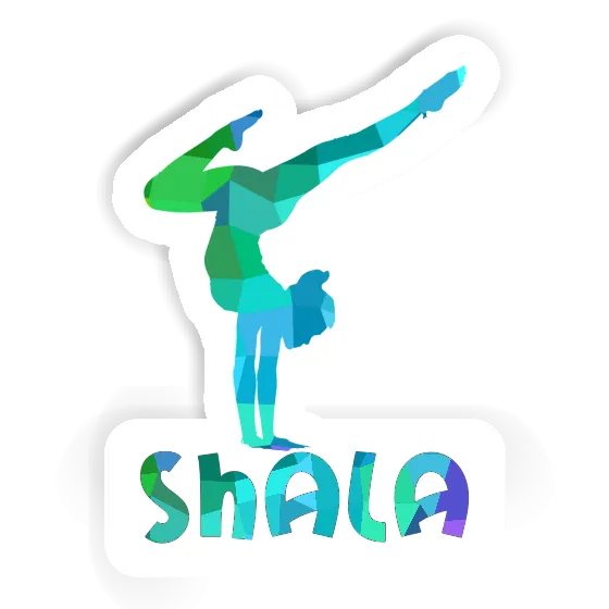 Sticker Yoga Woman Shala Laptop Image