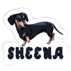 Teckel Autocollant Sheena Image