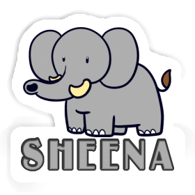 Autocollant Éléphant Sheena Image