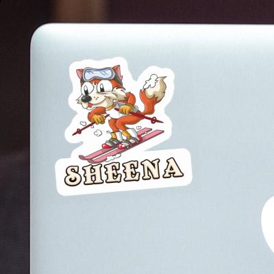 Skier Sticker Sheena Laptop Image