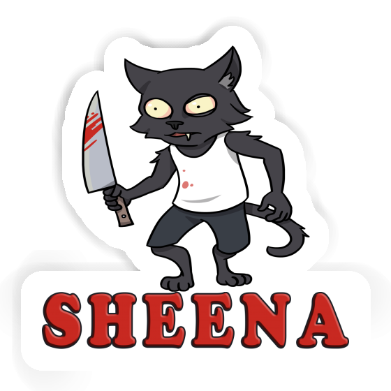 Autocollant Sheena Chat psychopathe Notebook Autocollant Sheena Chat psychopathe Gift package Image