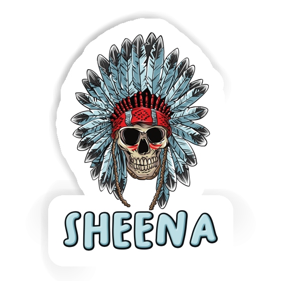 Sheena Autocollant Tête de mort indien Image