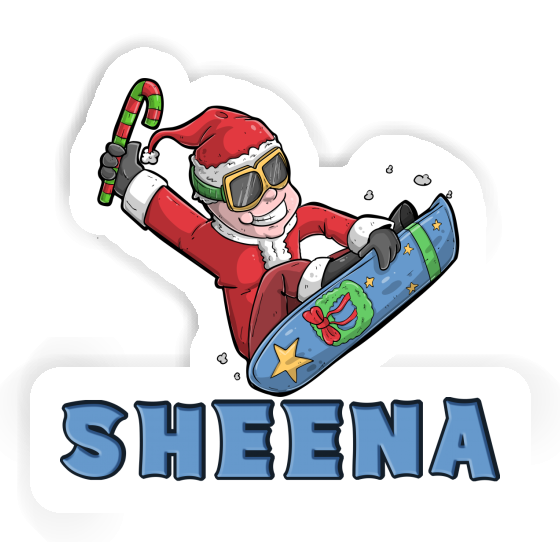 Weihnachts-Snowboarder Sticker Sheena Gift package Image