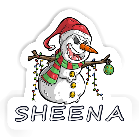 Bonhomme de neige Autocollant Sheena Notebook Image