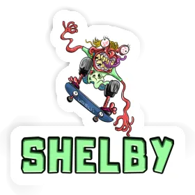 Skateboarder Sticker Shelby Image