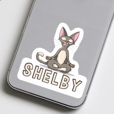 Autocollant Shelby Chat de yoga Autocollant Shelby Chat de yoga Image