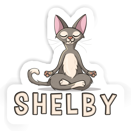 Autocollant Shelby Chat de yoga Notebook Autocollant Shelby Chat de yoga Gift package Image