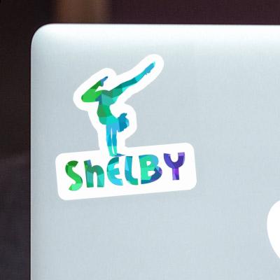 Autocollant Femme de yoga Shelby Laptop Autocollant Femme de yoga Shelby Laptop Image