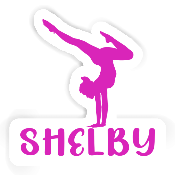 Femme de yoga Autocollant Shelby Laptop Femme de yoga Autocollant Shelby Laptop Image