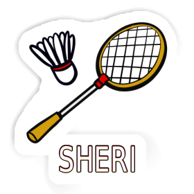 Sheri Autocollant Raquette de badminton Image