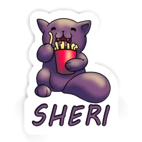 Autocollant Sheri Chat-frites Image