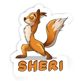 Aufkleber Yoga-Eichhörnchen Sheri Image