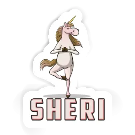 Sheri Aufkleber Yoga-Einhorn Image