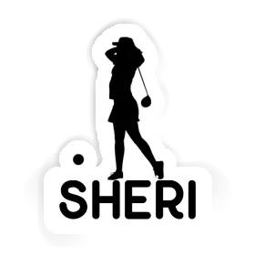 Sheri Aufkleber Golferin Image