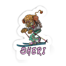 Sheri Aufkleber Telemark-Skifahrer Image