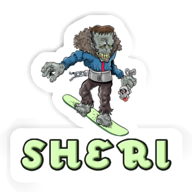 Sticker Snowboarder Sheri Image