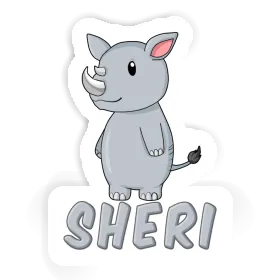Autocollant Sheri Rhinocéros Image