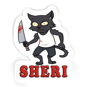 Autocollant Chat psychopathe Sheri Image