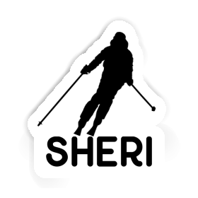 Sheri Aufkleber Skifahrerin Image