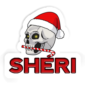 Aufkleber Sheri Weihnachtstotenkopf Image