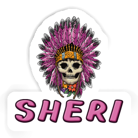 Aufkleber Frauen Totenkopf Sheri Image