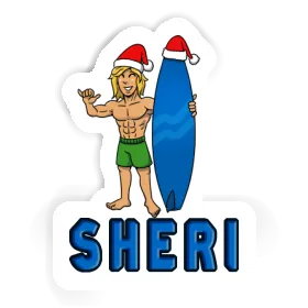 Sheri Sticker Weihnachtssurfer Image