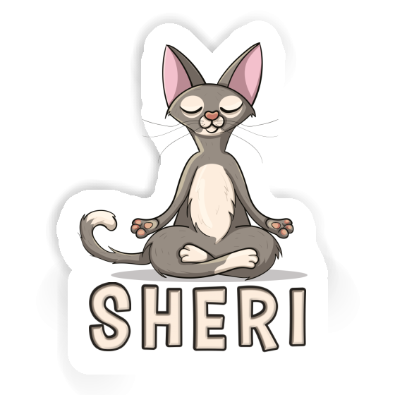 Autocollant Sheri Chat de yoga Autocollant Sheri Chat de yoga Image