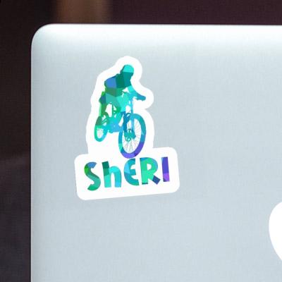 Freeride Biker Sticker Sheri Laptop Image