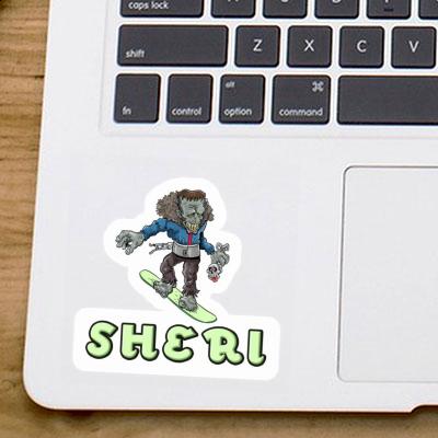 Sticker Snowboarder Sheri Laptop Image