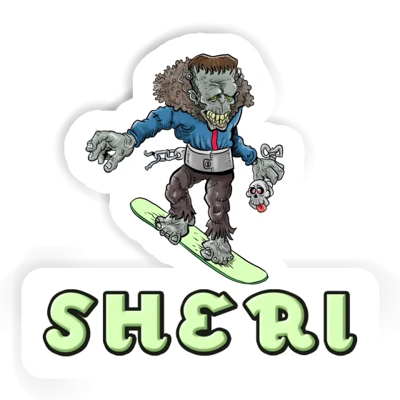 Sticker Snowboarder Sheri Notebook Image