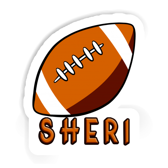 Autocollant Sheri Ballon de rugby Notebook Image