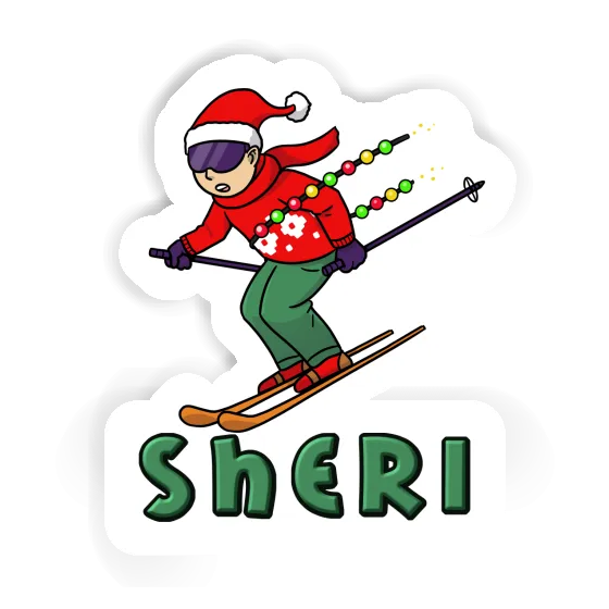 Aufkleber Sheri Weihnachtsskifahrer Aufkleber Sheri Weihnachtsskifahrer Image