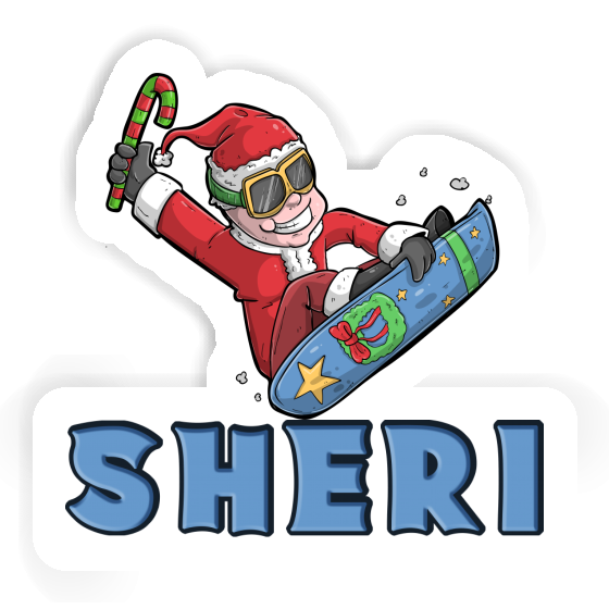 Sheri Sticker Weihnachts-Snowboarder Sheri Sticker Weihnachts-Snowboarder Image