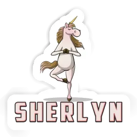 Sherlyn Sticker Yoga Unicorn Image