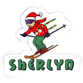 Sticker Christmas Skier Sherlyn Image