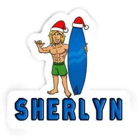 Sticker Sherlyn Christmas Surfer Image