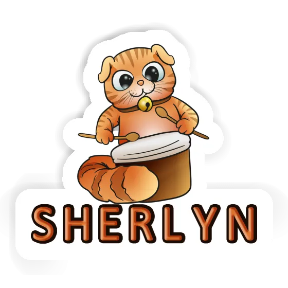 Sherlyn Sticker Drummer Cat Gift package Image