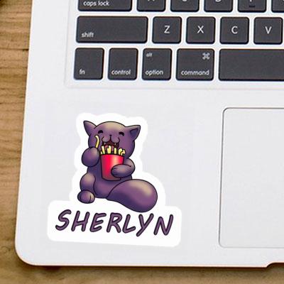 Sticker Sherlyn French Fry Cat Notebook Image