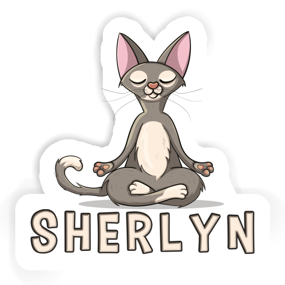 Chat de yoga Autocollant Sherlyn Gift package Image