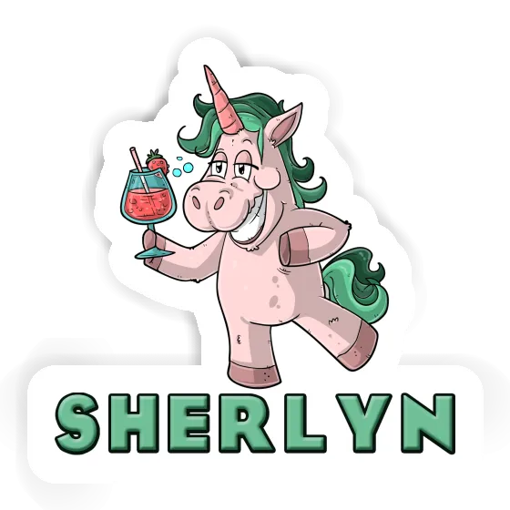 Sticker Sherlyn Party Unicorn Laptop Image