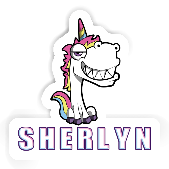 Sticker Sherlyn Grinning Unicorn Notebook Image