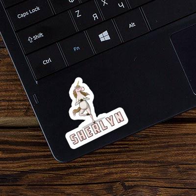 Sherlyn Sticker Yoga Unicorn Laptop Image