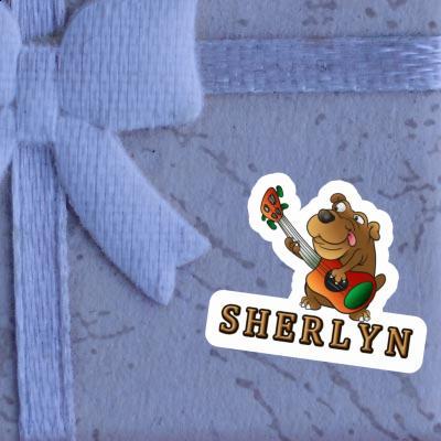 Sticker Sherlyn Guitar Dog Notebook Image